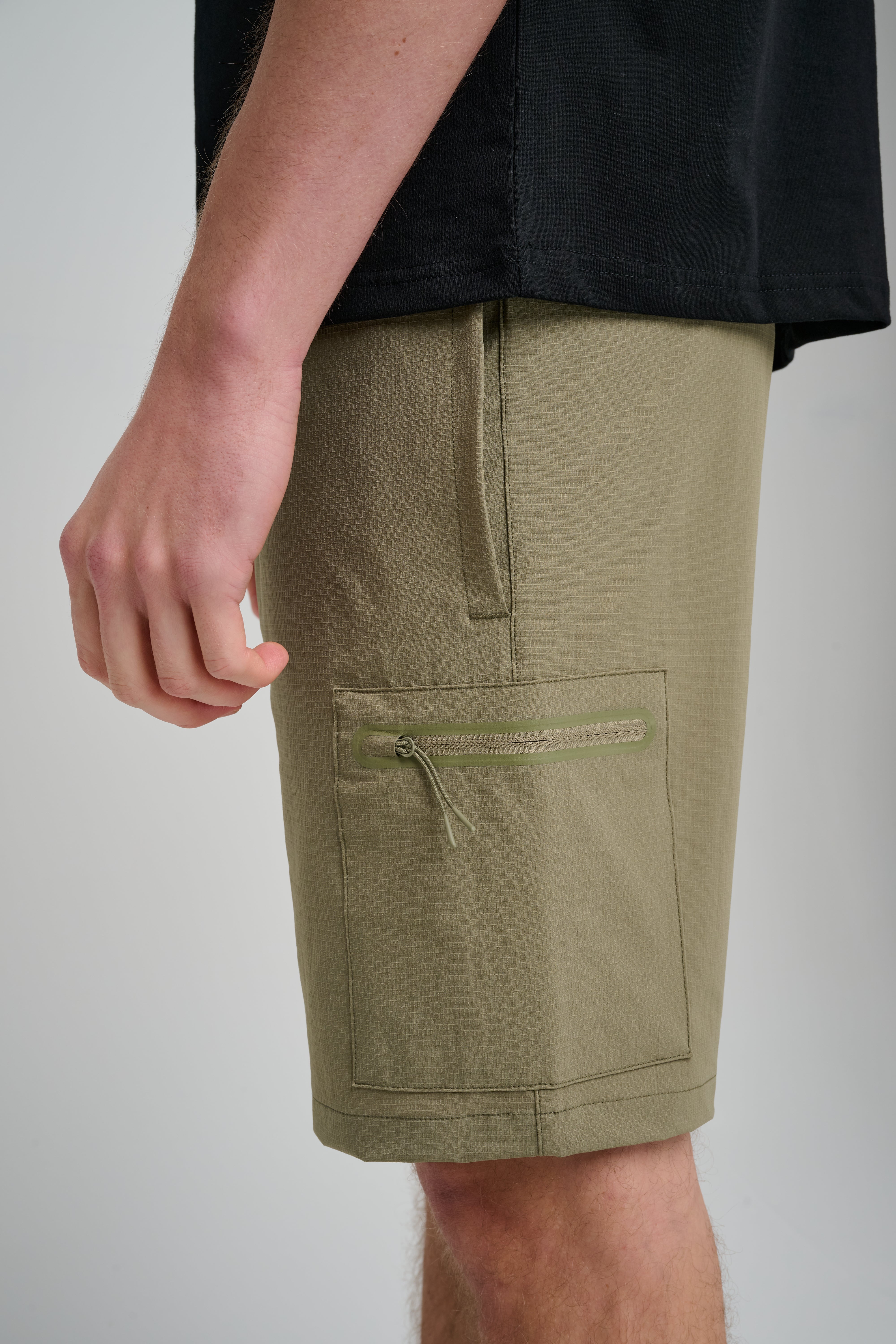 CAPO Utility Tech Olive Cargo Shorts